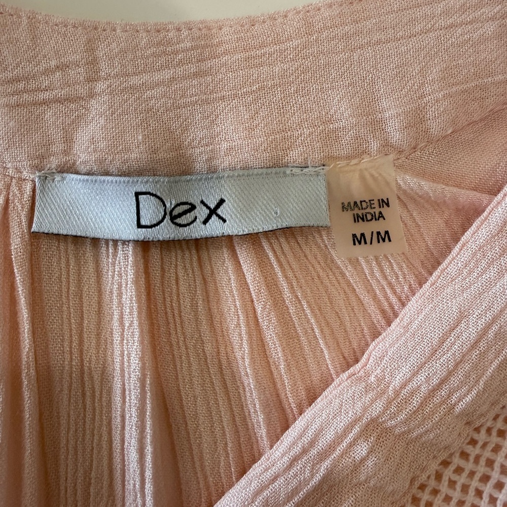 Dex Babydoll Ethereal Y2K Top Size Medium Boho Victorian Romantic Milkmaid - Picture 2 of 9